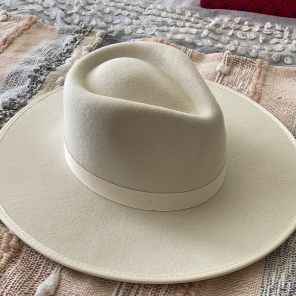 ❤️ Brixton Jo Rancher Off White Wool Hat - Picture 5 of 15